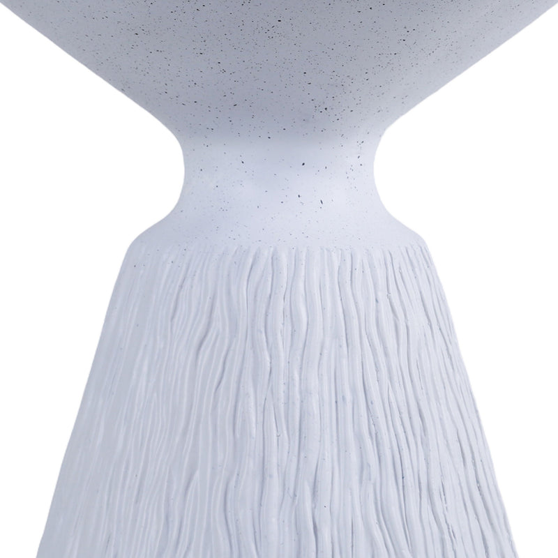 Outdoor End Table, Round Garden Stool - Aqua Gray