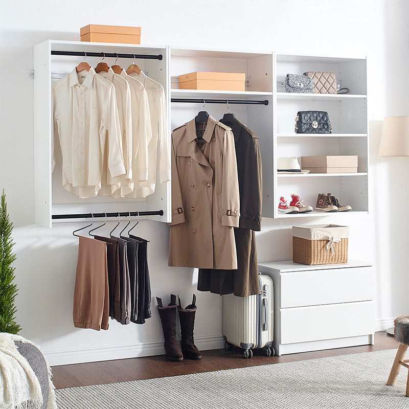 Devi - Wall Mounted Wood Closet System With Modular Design And Ample Storage