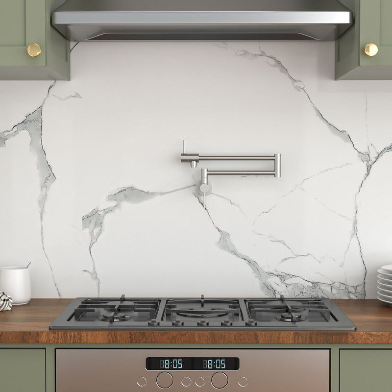 Modern Design Pot Filler Faucet Wall Mount Kitchen Sink, Folding Stretchable