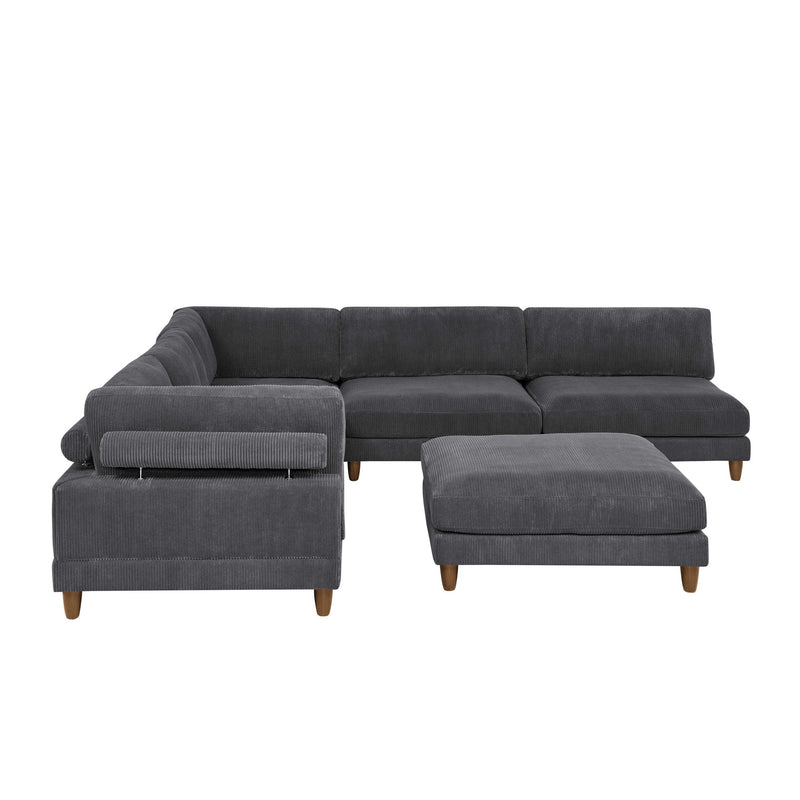 Modern Modular Sectional With Adjustable Back Support