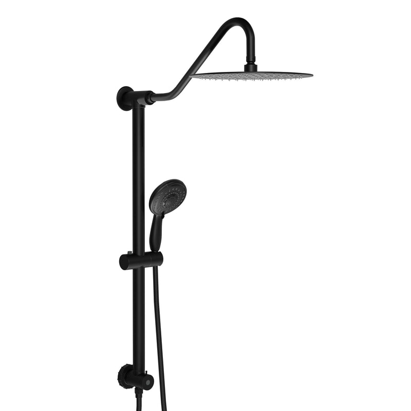 Shower System With 5 Function Rain Hand Shower And Slide Bar Combo