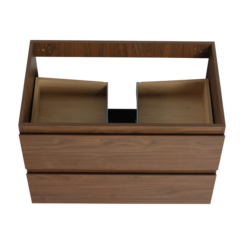 Wall Mounted Bathroom Vanity With Sink, 2 Soft Close Drawers