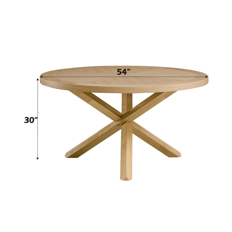 Kasem - Round Table With Matching Chair Dining Room Set