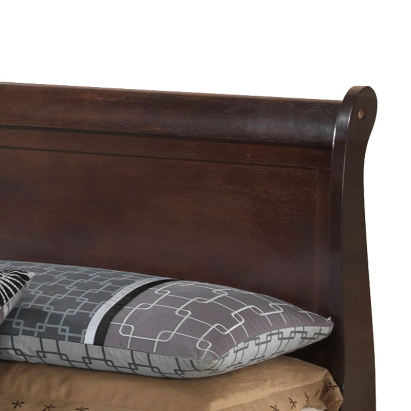 Sleigh Bed With Low Footboard