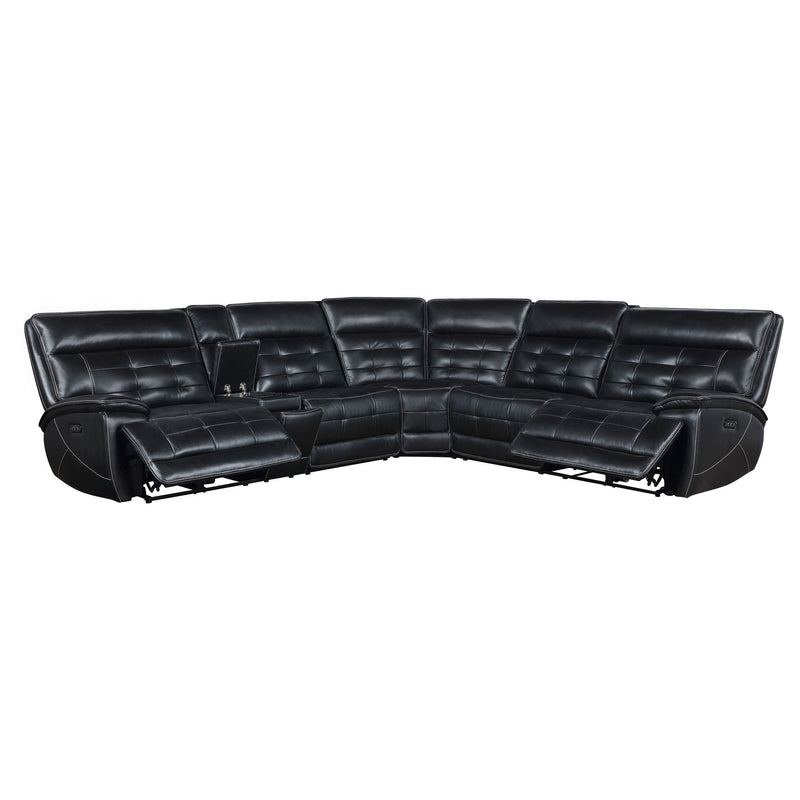Hayden - Dual Power Reclining Sectional Sofa - Black