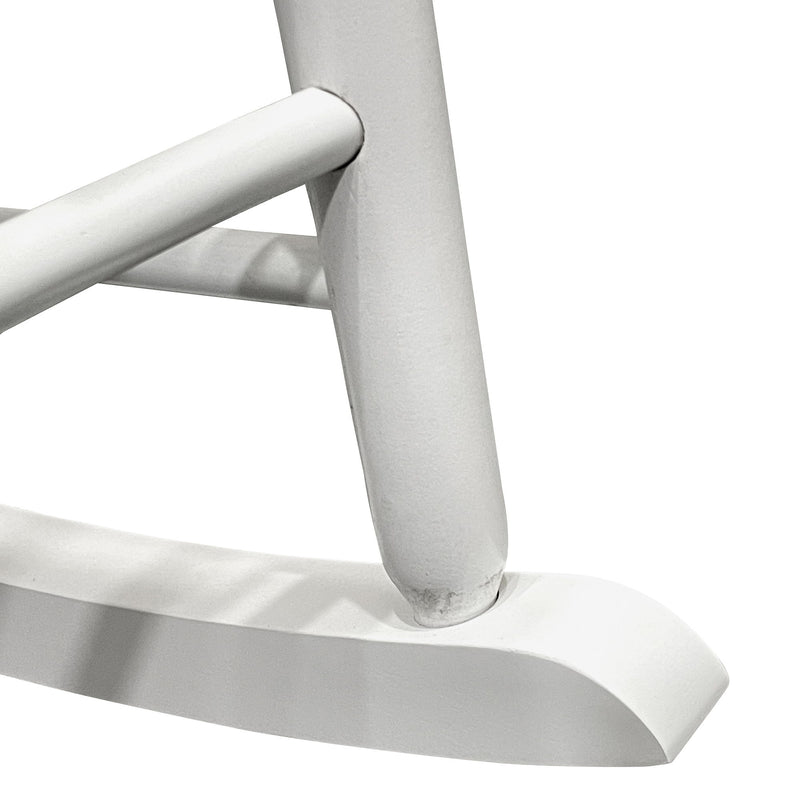 Balcony Porch Adult Rocking Wood Chair - White