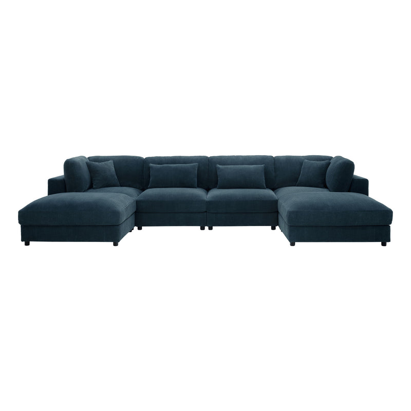 Upholstered Modular Sectional & Custom Configuration And Toss Pillows