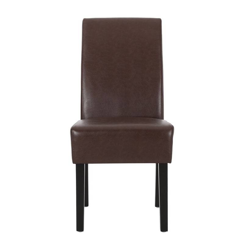 Contemporary Dining Chair With Rubberwood Legs (Set of 2)