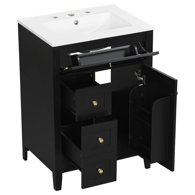 Modern Black Bathroom Vanity With Sink