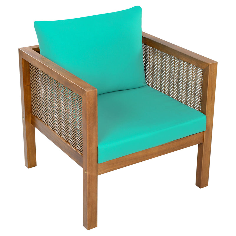 2 Piece Outdoor Armchair Set With Cushion