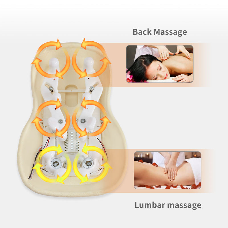 Therapeutic Shiatsu Massage Cushion With Heat Function, Polypropylene - Gray