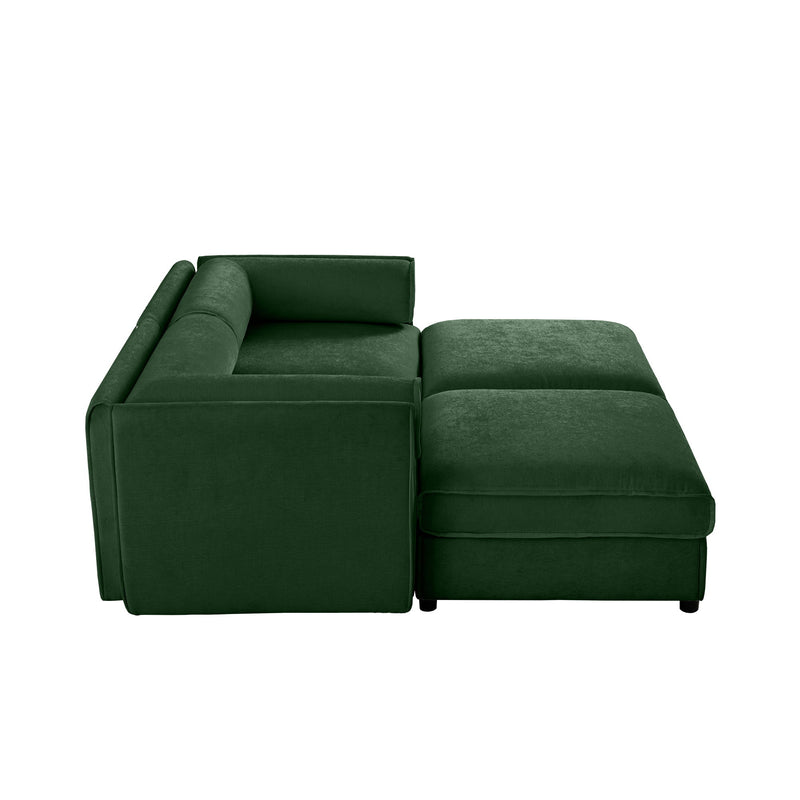 Contemporary Elegant Sofa With Storage And Ottoman
