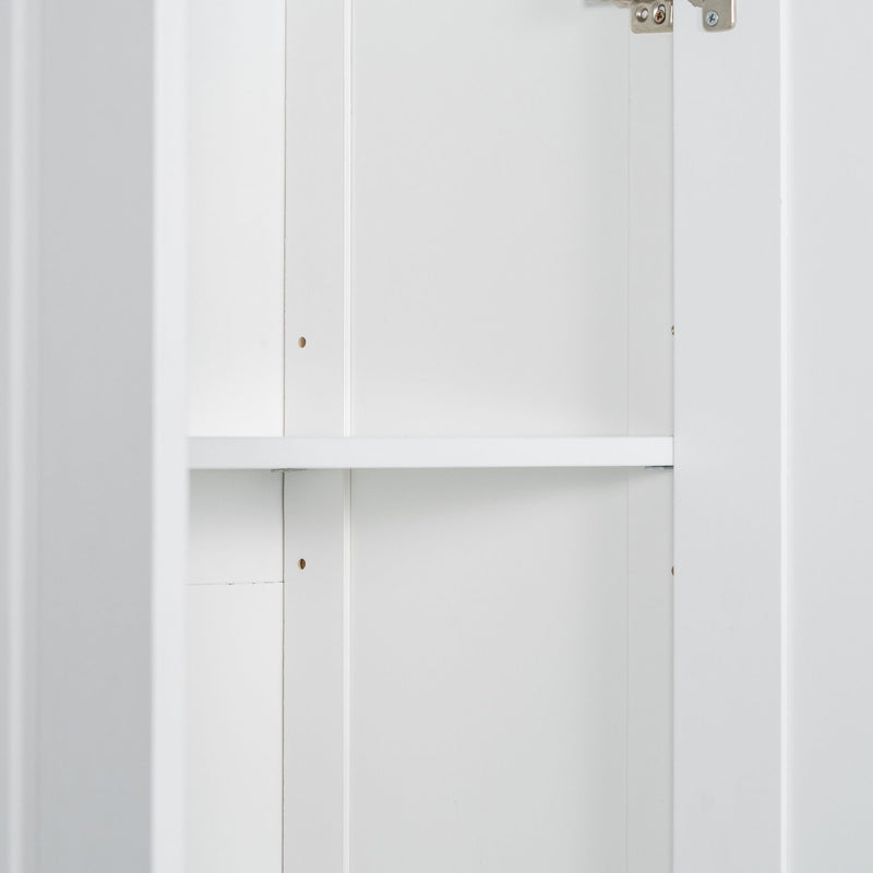 Storage Cabinet With Adjustable Shelves, 2 Doors, Rectangle Design For Bathroom