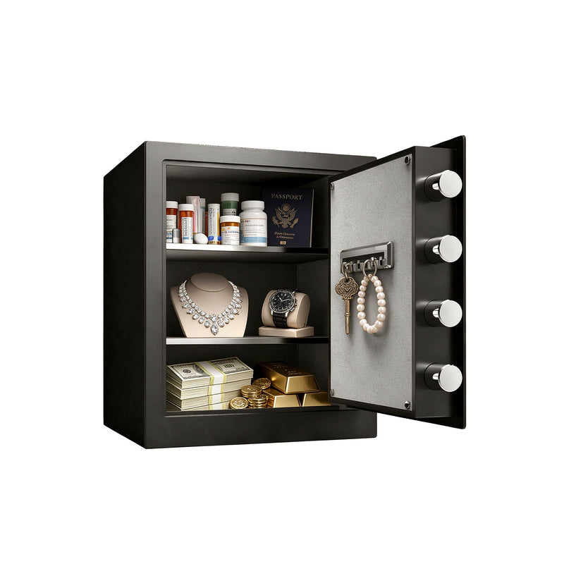 Home Safe, Fingerprint & Digital Keypad Lock, Security Cabinet