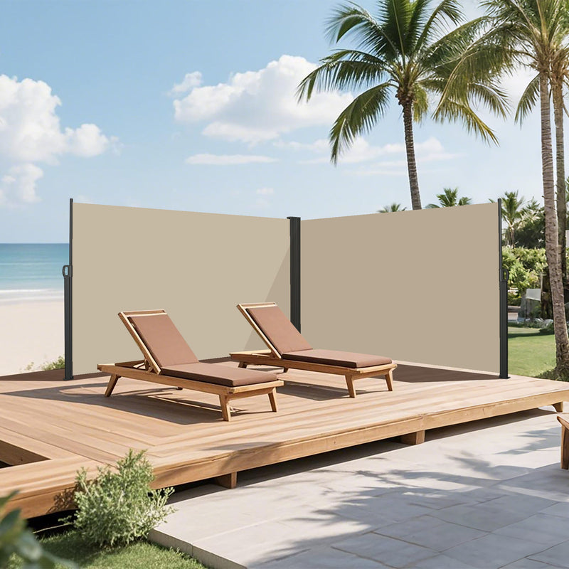 Retractable Side Awning, Waterproof And UV Resistant, Privacy Screen For Patio