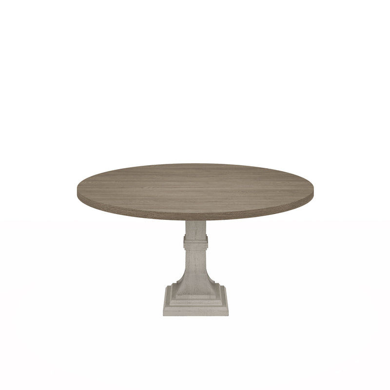 Tannen - Round 5 Piece Dining Table (Set of 5) - White / Gray