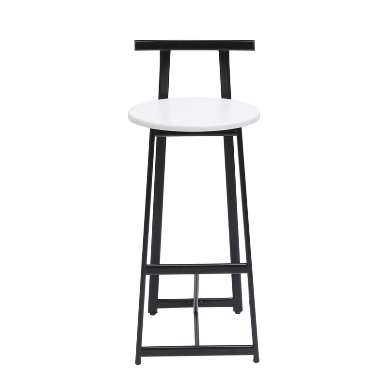 Modern Bar Stools With Backrest For Kitchen (Set of 3)