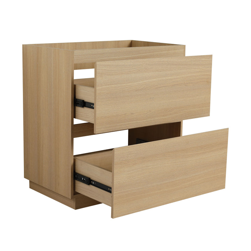 Modern Freestanding Bathroom Vanity Cabinet With Double Drawer
