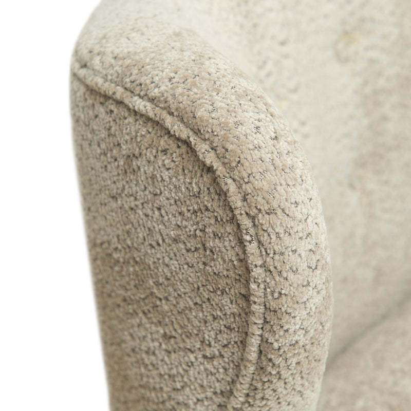 Nordic Chair Laid Back Loveseats With Curved Backres, No Armrests