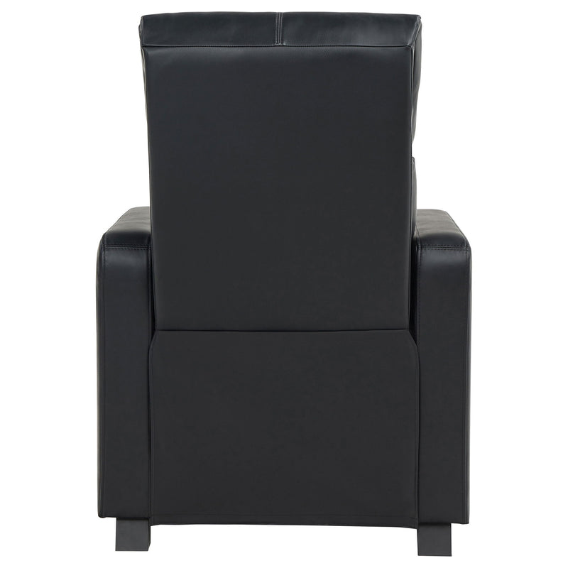 Warren - 3 Seater Home Theater With 2 Wedge Consoles Recliners - Black