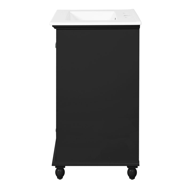 Modern Bathroom Vanity With Sink, Cabinet With Drawer And Dividers, Rectangular Storage Unit