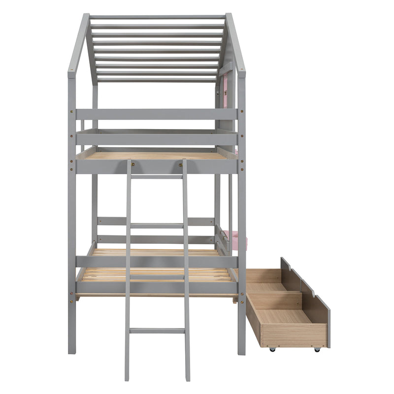 Bunk Bed With Playhouse Roof And Window