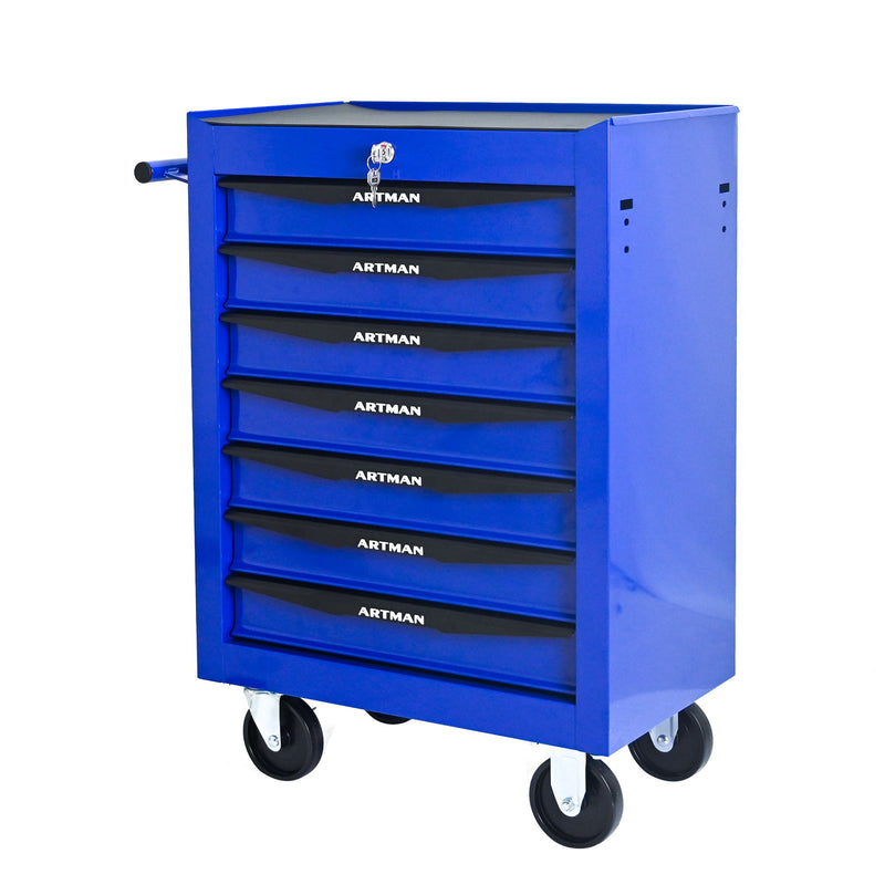 Rolling Metal Tool Chest With Drawers, Steel Storage Cabinet With Ball Bearing Slides