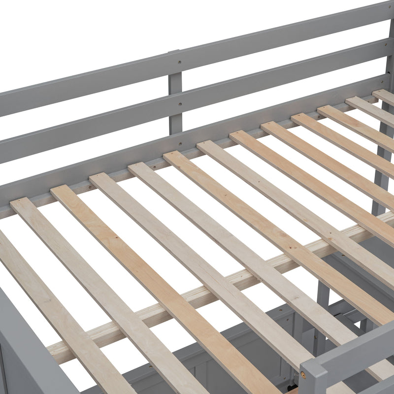 Full Over Full Bunk Bed With Desk