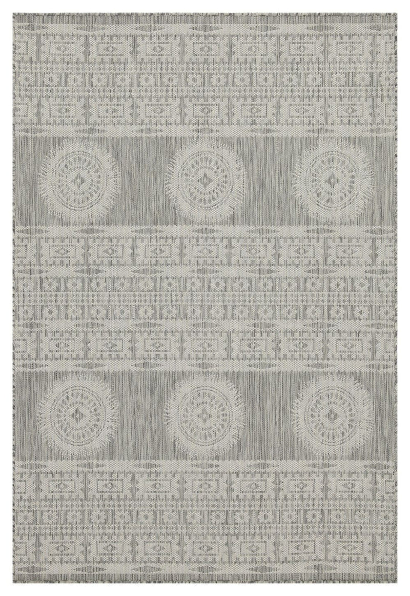 Sunshine - 5'3" X 7'3" Indoor, Outdoor Area Rug Polypropylene - Silver