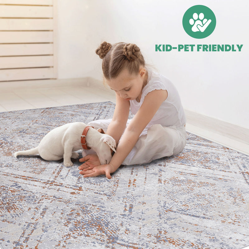 Payas - 6' X 9' Geometric Area Rug - Beige