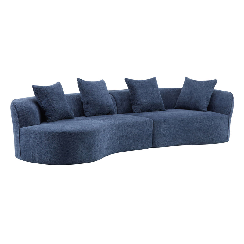 Elegant Curved Sectional Sofa With Full Foam Comfort
