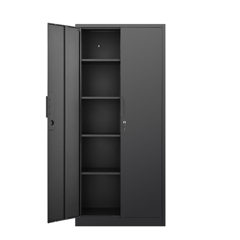 2 Door File Cabinet With Lock, 4 Adjustable Shelves, Heavy-Duty