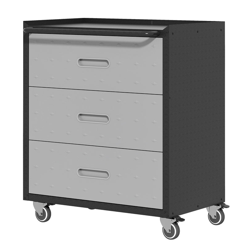 Heavy Duty Metal Storage Cabinet With Wheels 3 Drawer Tool Cabinet For Garage, Office, And Home Organizer Solutions