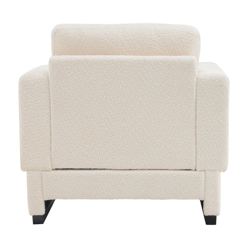 Upholstered Accent Armchair With Square Arm