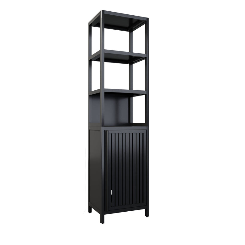Storage Cabinet With Tall Tower, Multifunctional For Bathroom