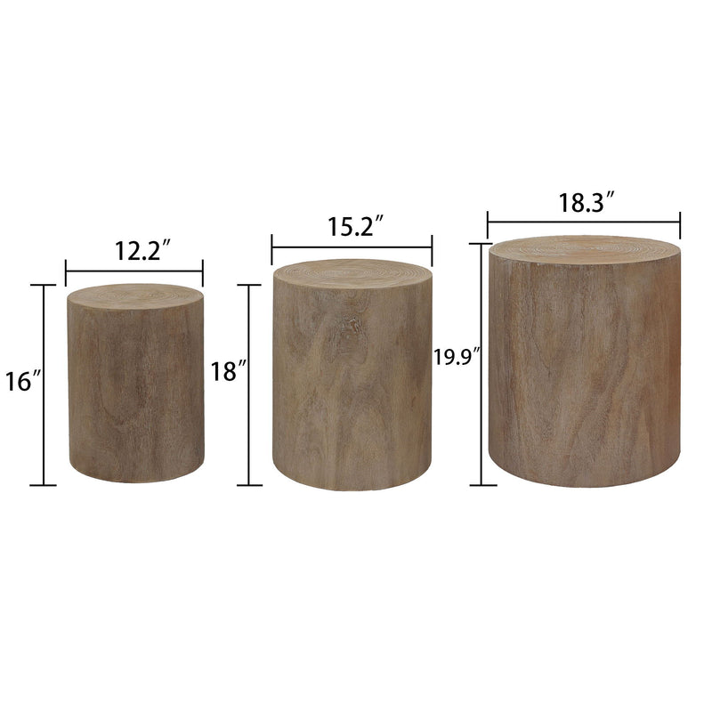 Cylinder Nesting Tables (Set of 3)