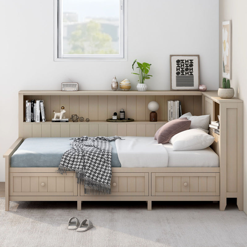 Daybed With Storage Shelves
