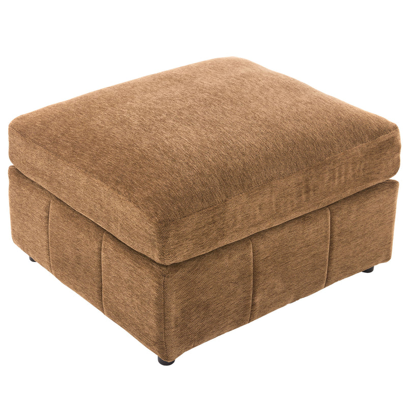 Modern Modular U-Shaped Sofa Bed With Movable Ottoman, USB Ports, Phone Holder