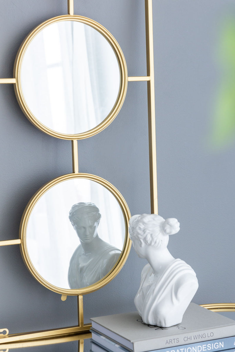 3 Mirror Piece Wall Mirror InRectangular Frame, Home Wall Decor For Bedroom Living Room