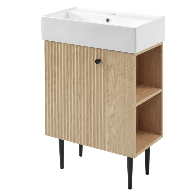 Bathroom Vanity, Combo Cabinet, Bathroom Storage Cabinet, Single Ceramic Sink