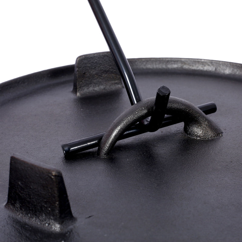 Pre-Seasoned Cast Dutch Oven With Skillet Lid And Pot Rack
