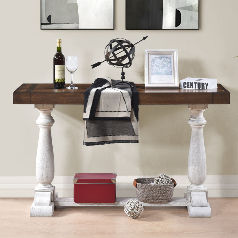 Farmhouse Retro Design Pedestal Sofa Tabe