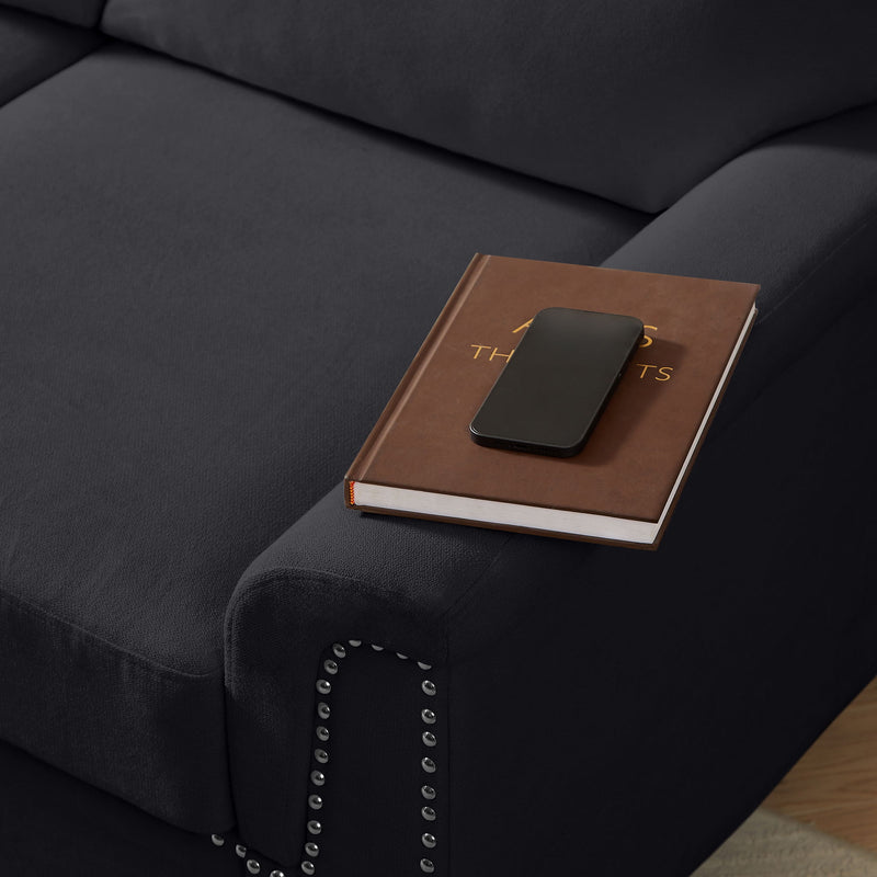 3 Seater Elegant Stationary Sofa