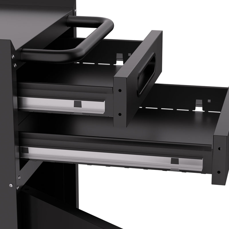 Rolling Tool Cabinet Heavy Duty Garage Storage With Lockable Doors & Drawers