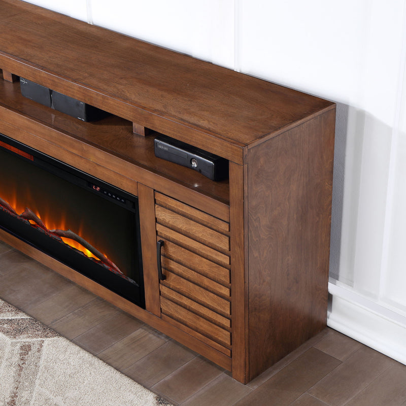 Electric Fireplace TV Stand Console For TVs Up To 95" - Whiskey