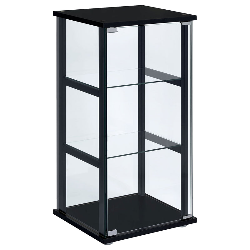 Callie - 3 Shelf Curio Cabinet - Black
