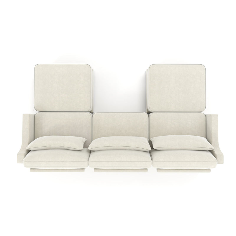 Stylish Sofa With Ottoman And Lumbar Pillows, Ergonomic Design