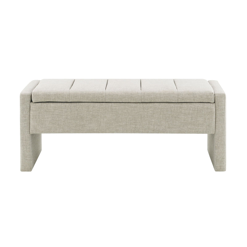 Modern Upholstered Large Bed End Bench With Storage