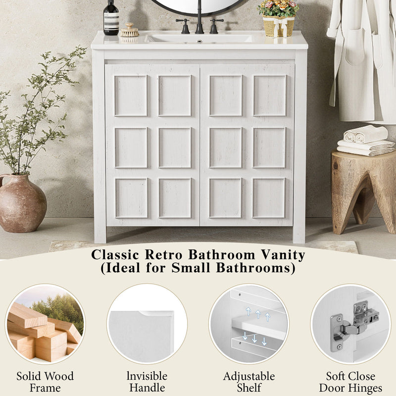 Bathroom Vanity Organizer With Sink, Combo Cabinet Set, Bathroom Storage Cabinet