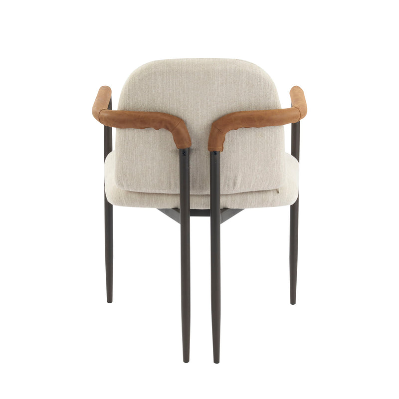 Modern Dining Chair Set With Durable Iron Frame And Comfortable Fabric Upholstery